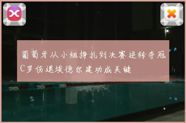 葡萄牙从小组挣扎到决赛逆转夺冠C罗伤退埃德尔建功成关键