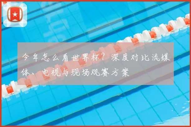 今年怎么看世界杯?深度对比流媒体、电视与现场观赛方案